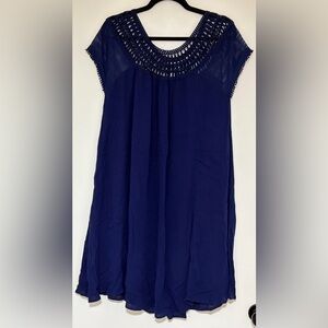 Mia&Tess Blue Mini Swing Dress Size Large NWT